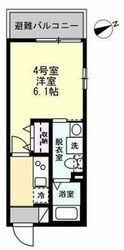 ベイルーム県立大学２の物件間取画像